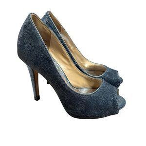 Badgley Mischka | Monili Leather Pumps | Black Sequin | Women’s US Size 6